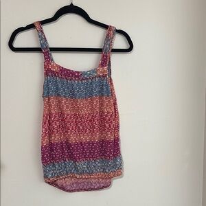 Free People Red and Blue Camisole Top